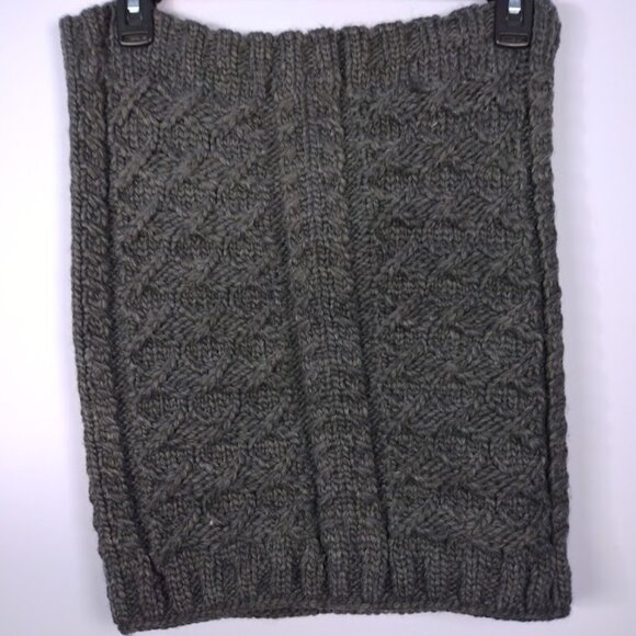 GAP Chunky Cable Knit Neck Warmer Charcoal Gray Fall Winter Cozy - Picture 2 of 6